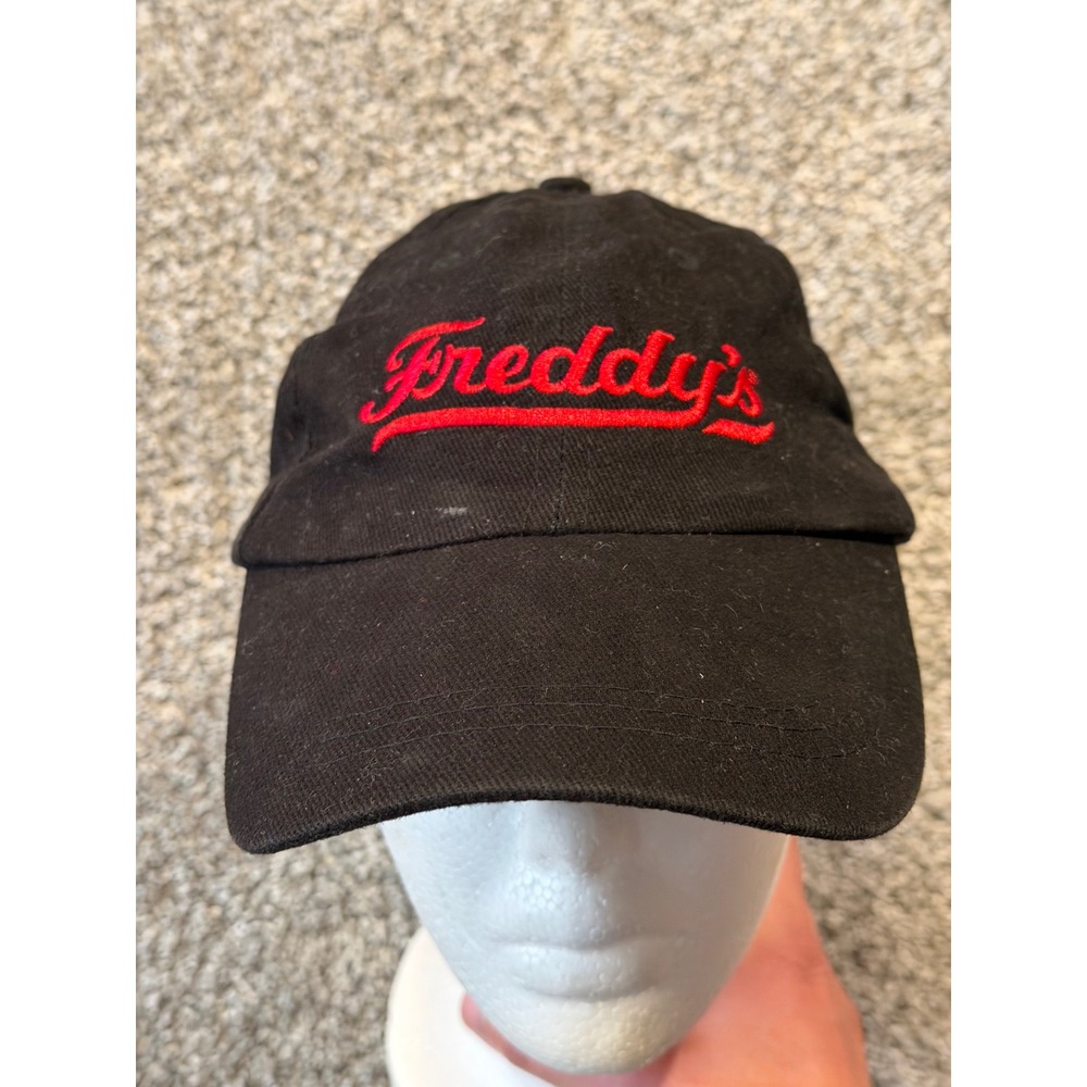 Freddy's Hat Mens OSFA Black Frozen Custard Steakburgers Baseball Cap Adjustable